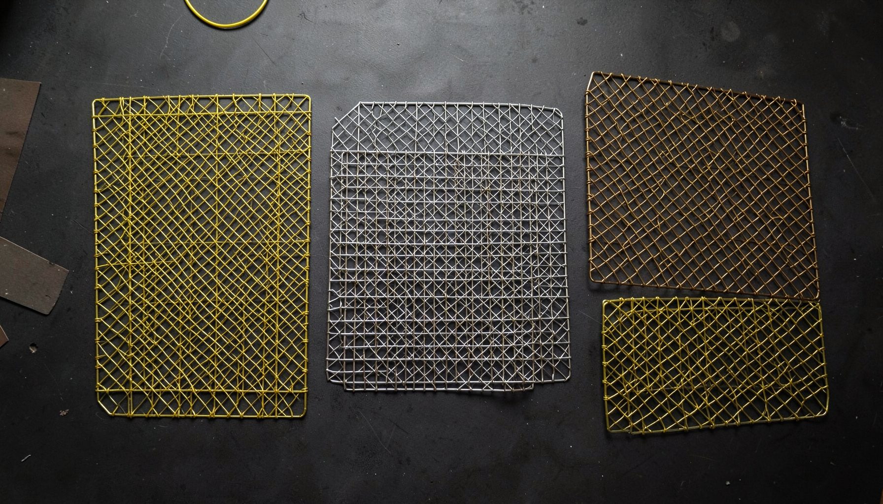 Woven metal mesh for elevator facade decoration